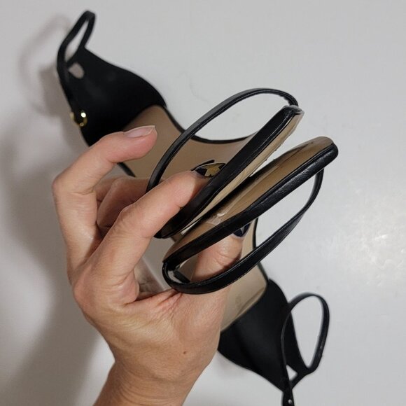 NEW Stuart Weitzman Amelina Sandals Womens 10.5 Black Chic Elegant Simple Luxury - Picture 3 of 8